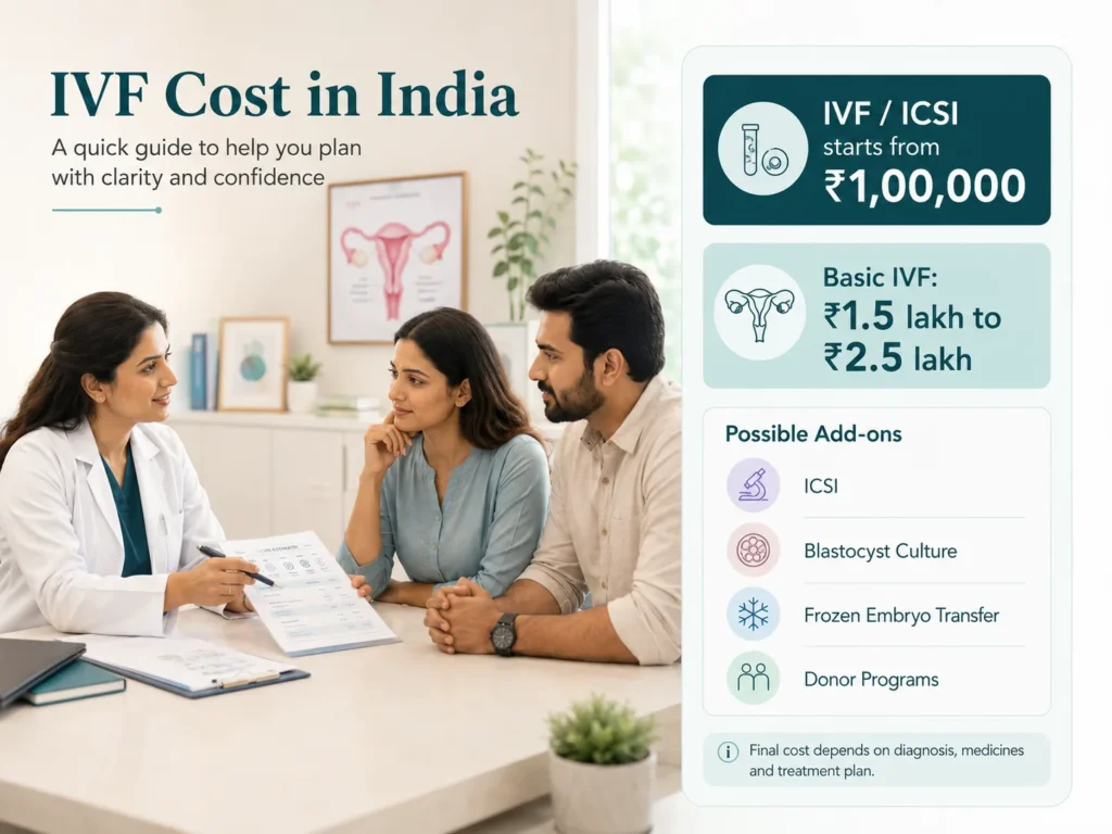Indira IVF cost in India with IVF price range and possible treatment add-ons